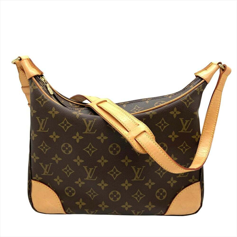 LOUIS VUITTON Brown Monogram Canvas Boulogne 30 Shoulder Bag